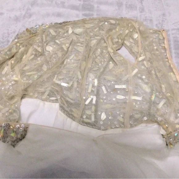 Terani Couture Beading Prom Homecoming Short Sleeve Dress Size 8 - Picture 9 of 14